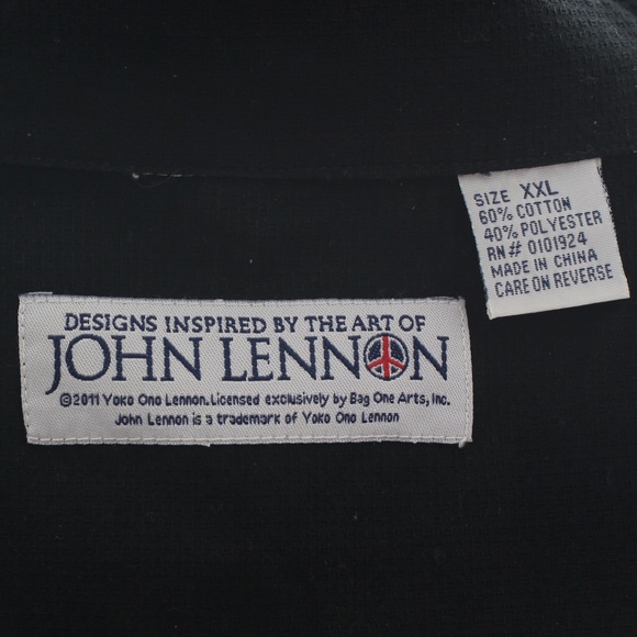 John Lennon "Imagine" Accented Button Shirt - Picture 3 of 8